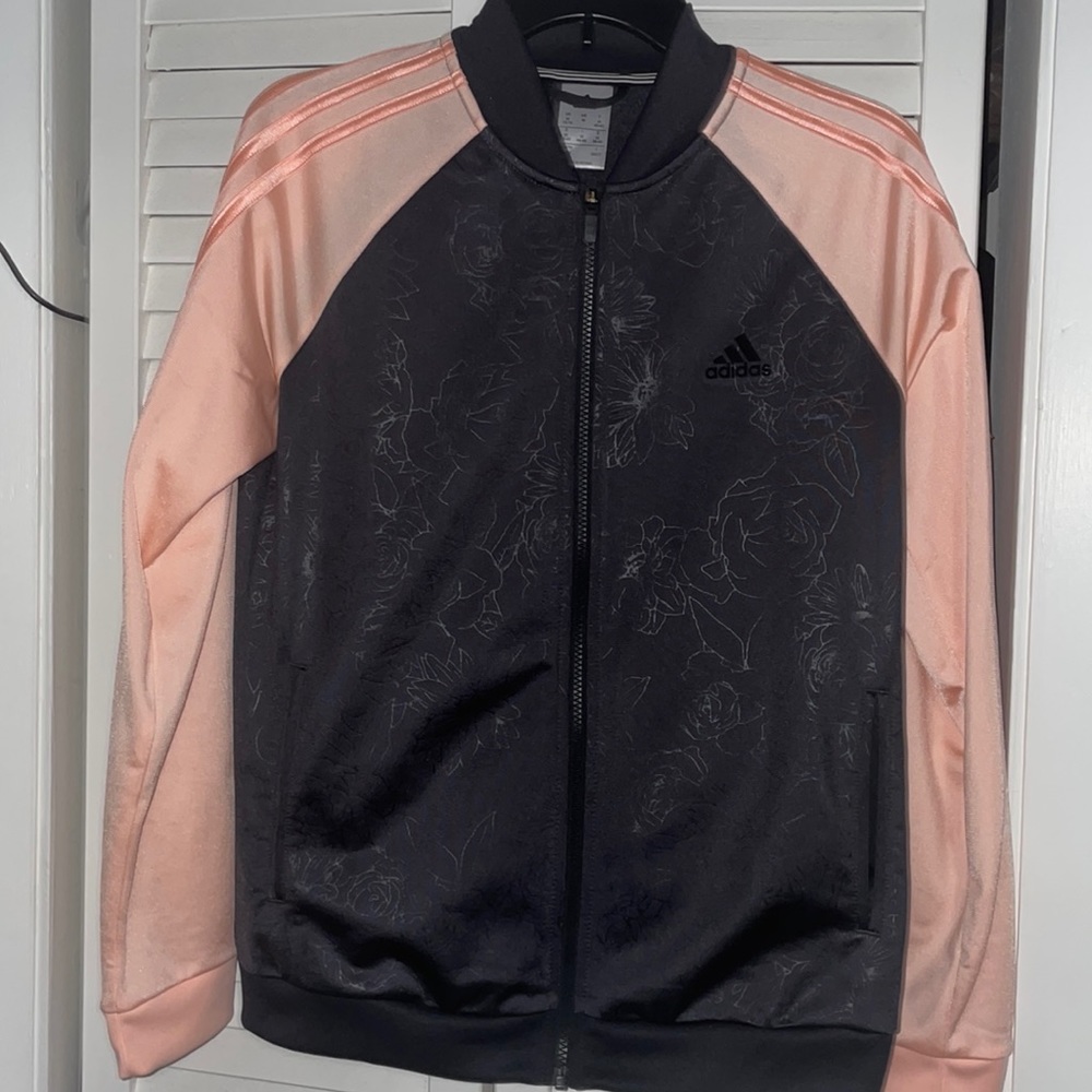 Medium Adidas sweat jacket in pink and black